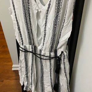 Black and white romper